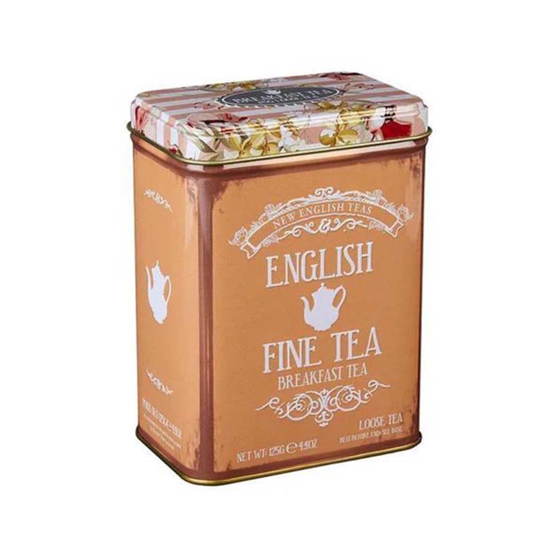 Octagonal tea tin