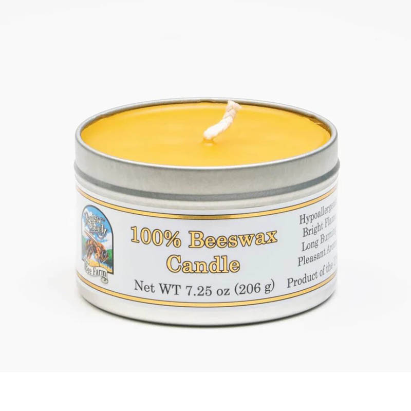 White candle tin