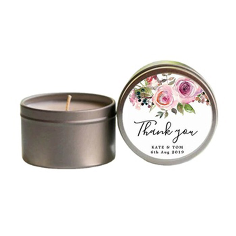 Candle tin with clear top