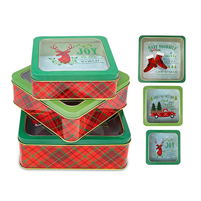 Square metal tin box supplier