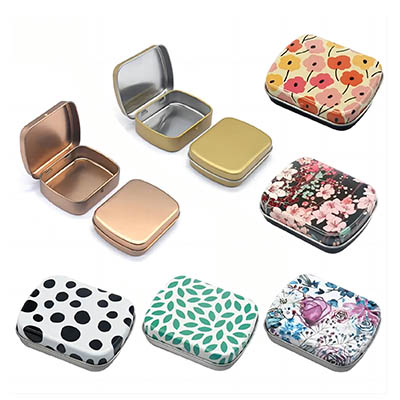 Hinged lid metal tin box manufacturer