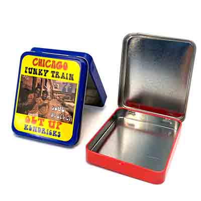 Oem tin box with hinged lid