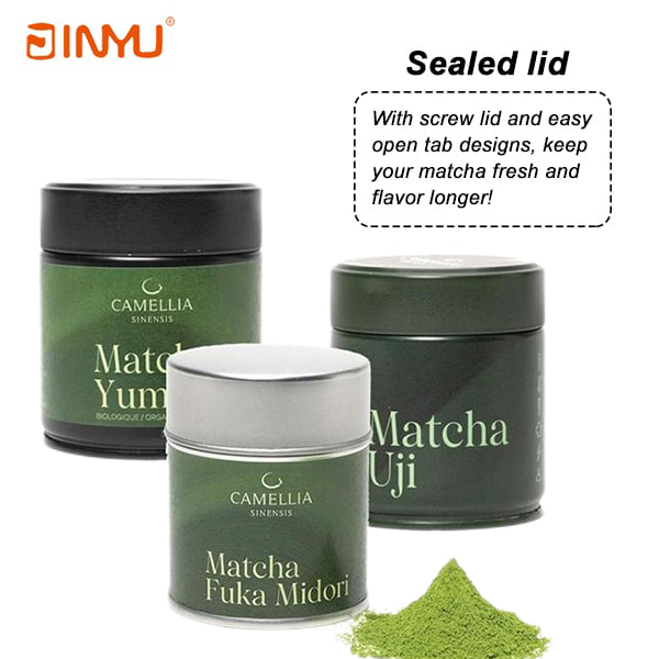 matcha tin with lid