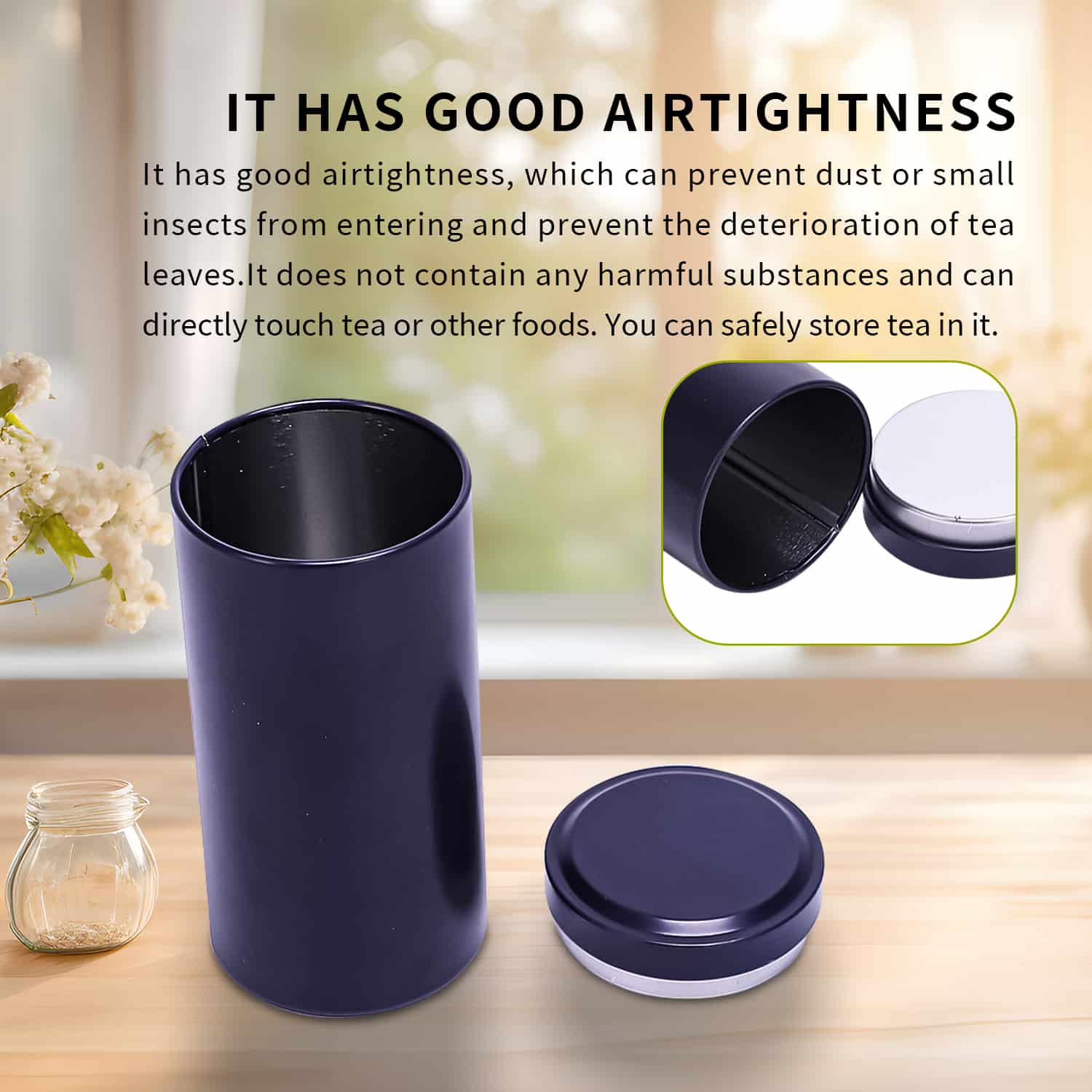 green tea tin box
