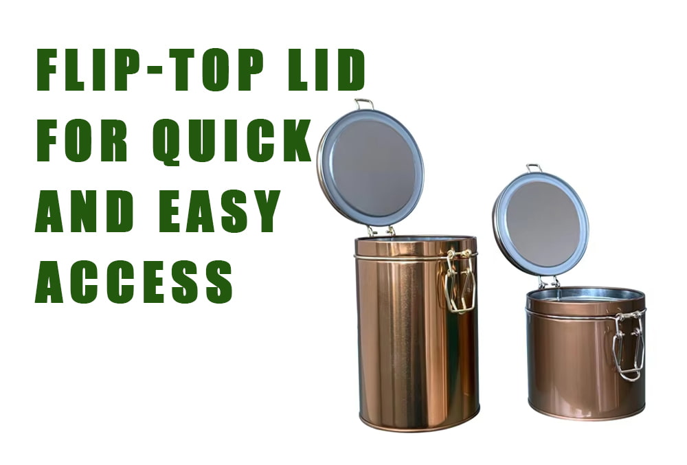 square tea tin caddy