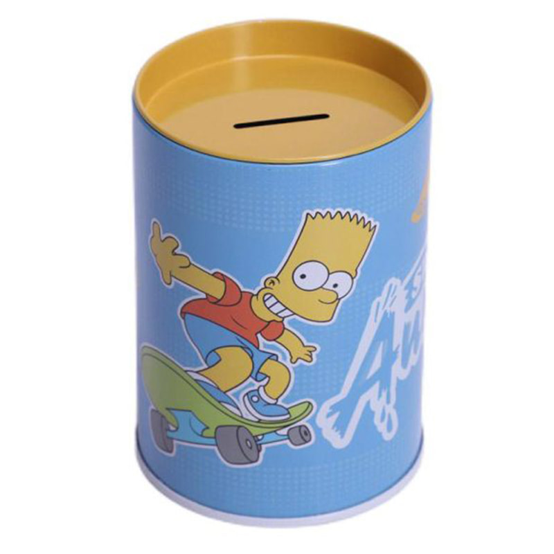 tin piggy bank