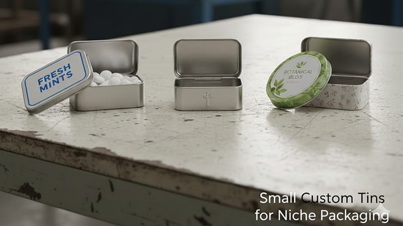 custom printed mint tin box with hinged lid