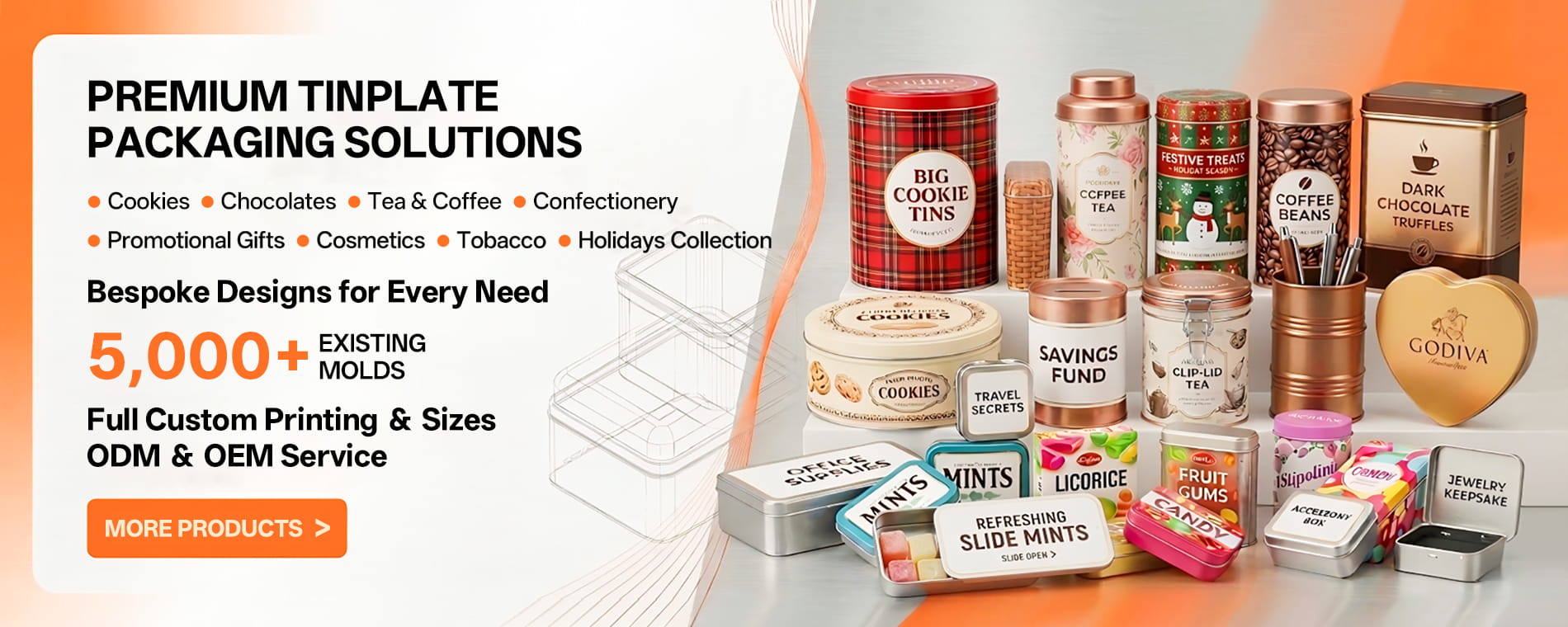 Fabricante de caixas de estanho