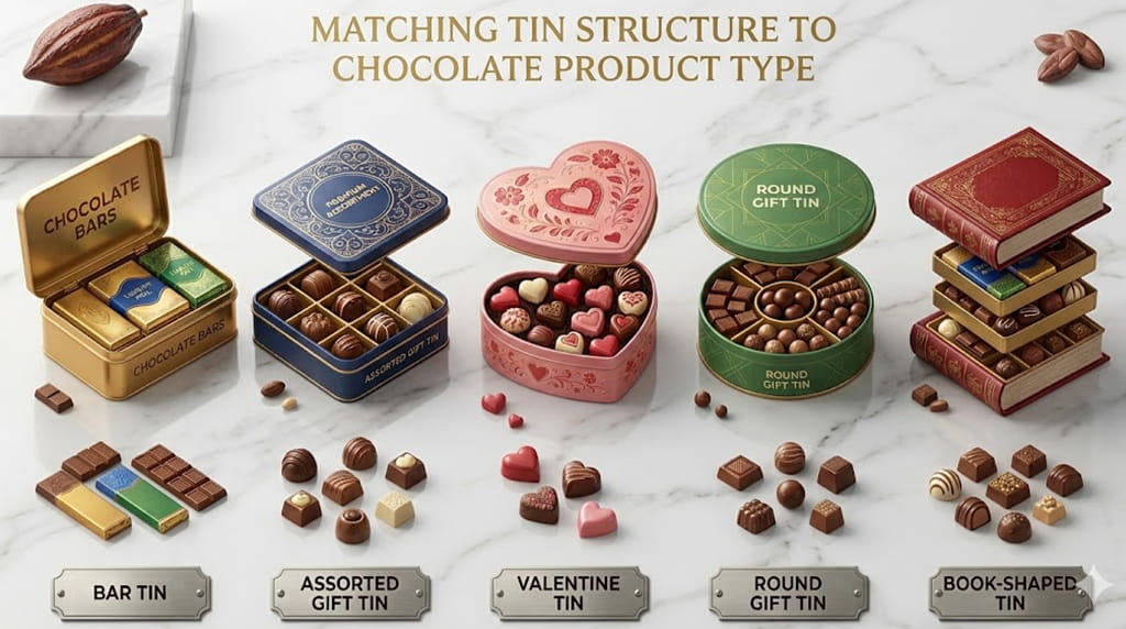 chocolate tin box wholesale 