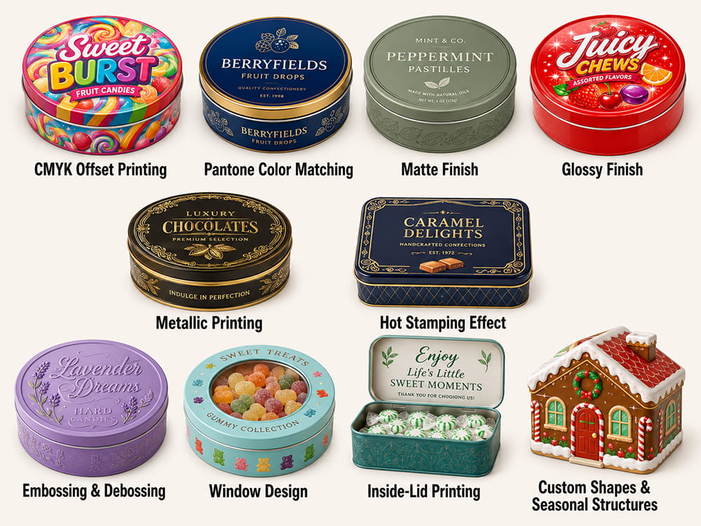 candy tin surface printing options candy tin surface printing options