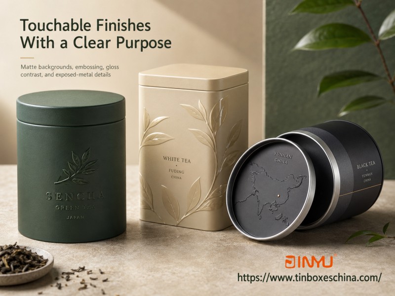 Touchable Finishes Tea Tin