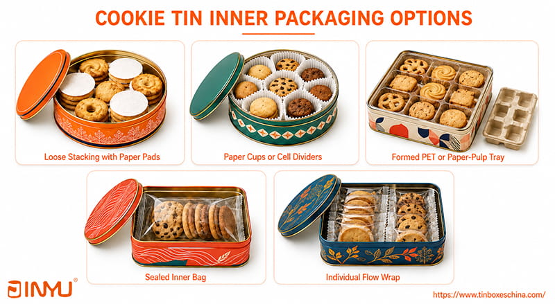 cookie tin inner packaging options